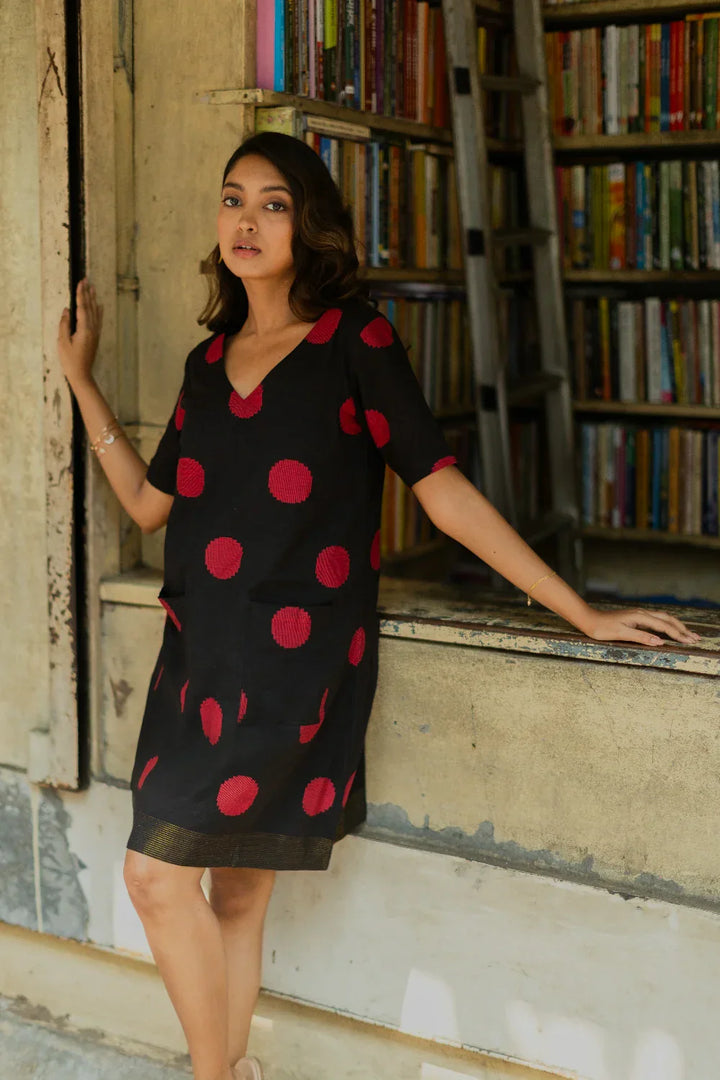 Pink Pop South Cotton Dress | SHOBITAM