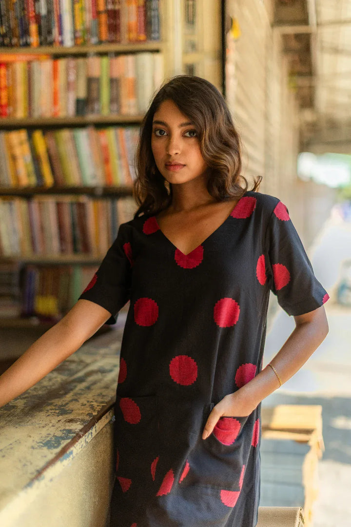Pink Pop South Cotton Dress | SHOBITAM