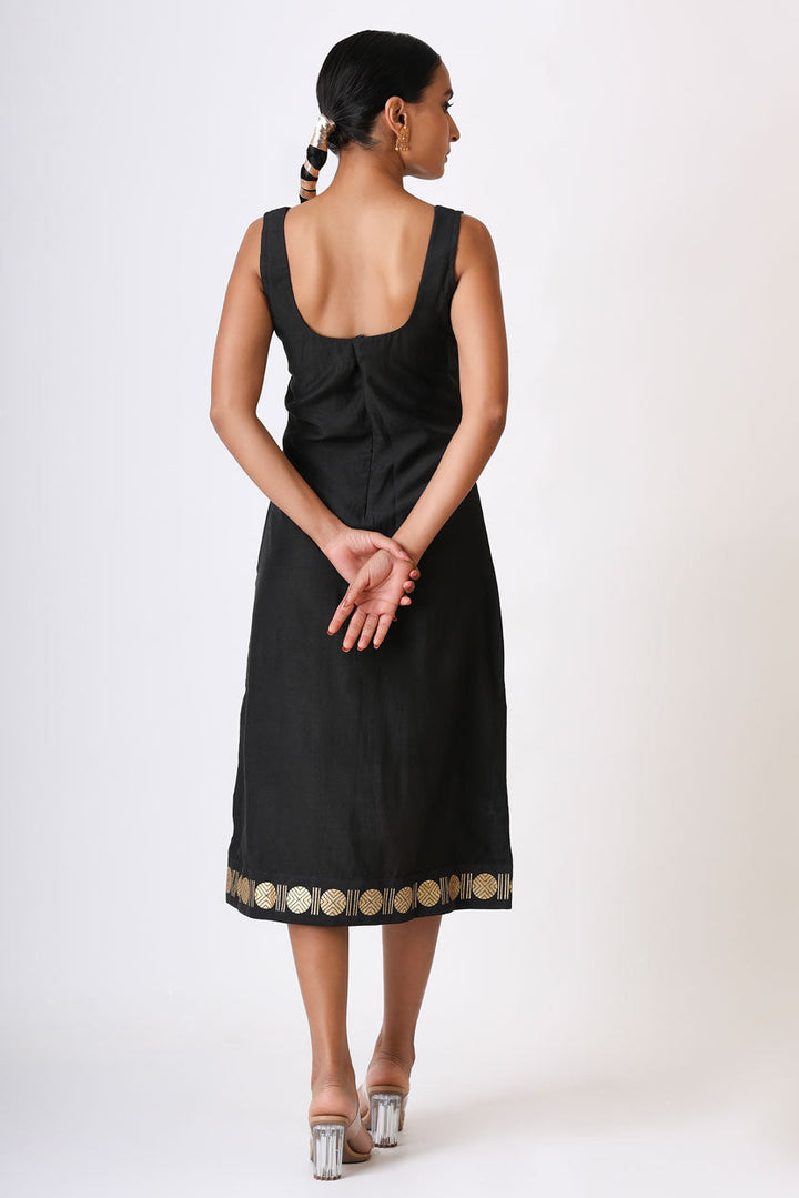 LITTLE BLACK EMBROIDERED MAYIL DRESS | SHOBITAM