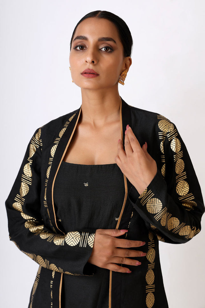 SANGHARSH BLACK DRESS SET (set of 2) | SHOBITAM