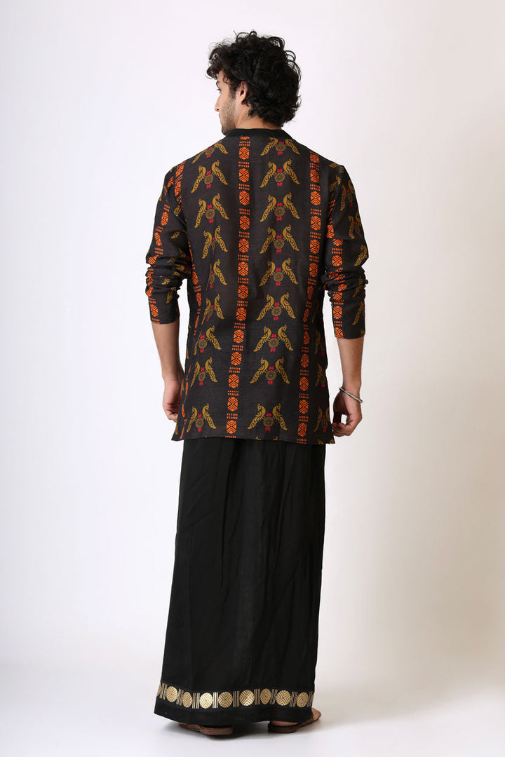SANGHARSH BLACK KURTA | SHOBITAM