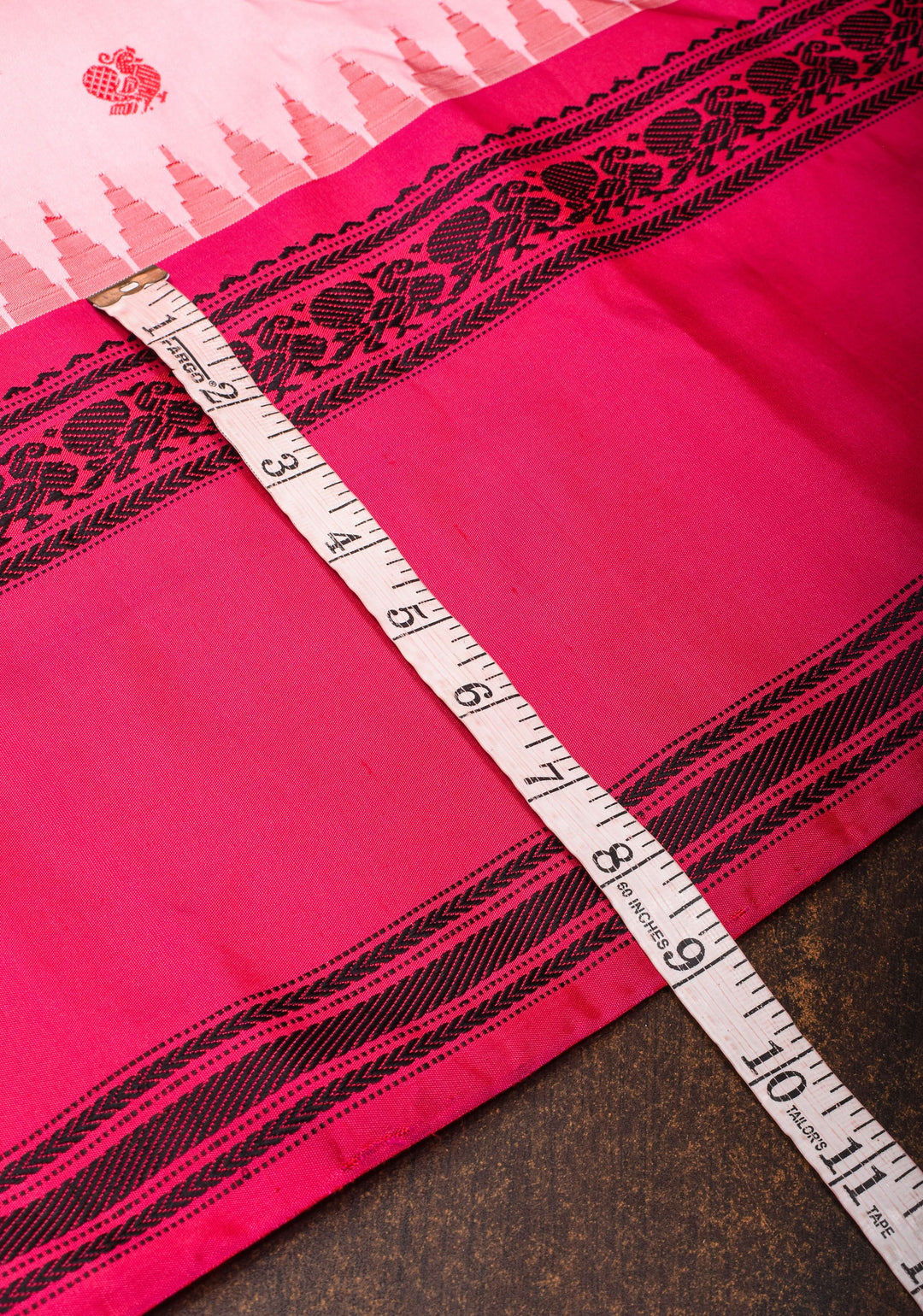 Lotus Pink Gadwal Pure Silk Saree with Buttas and Ganga Jamuna Borders | SILK MARK CERTIFIED