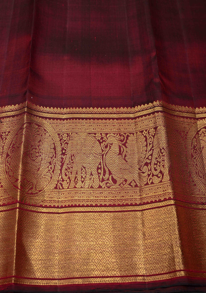 Cyan Blue Korvai Pure Gadwal Silk Saree with Gold & Silver Zari Buttas and Contrast Zari Border | SILK MARK CERTIFIED