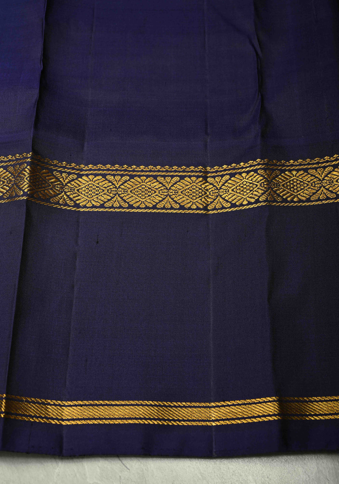 Yellow Gadwal Silk Saree with Contrast Rettaipet Zari Border | SILK MARK CERTIFIED