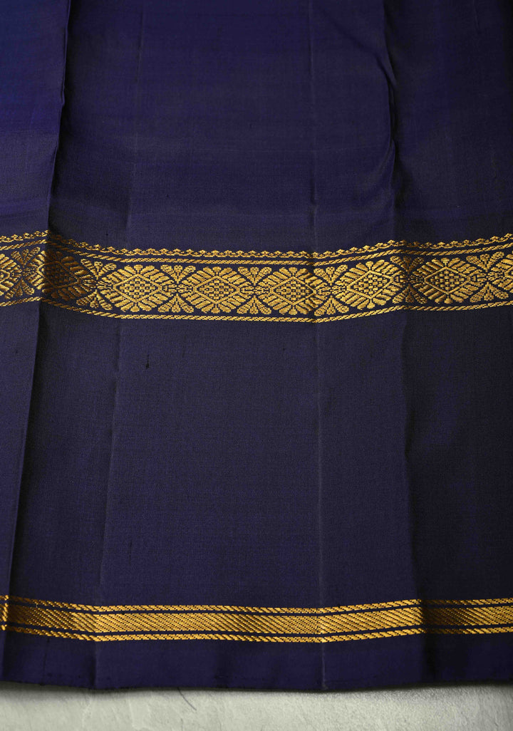 Yellow Gadwal Silk Saree with Contrast Rettaipet Zari Border | SILK MARK CERTIFIED