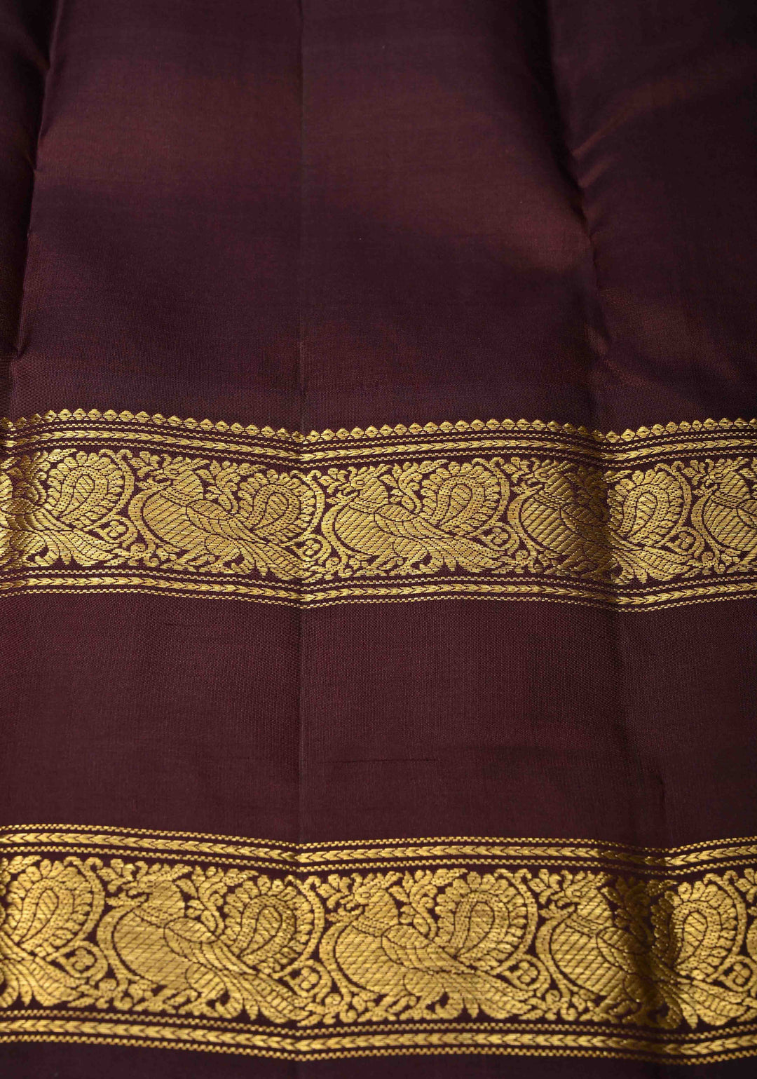 Rust Orange Gadwal Silk Saree with Zari Buttas and Wide Contrast Wide Zari Border | SILK MARK CERTIFIED