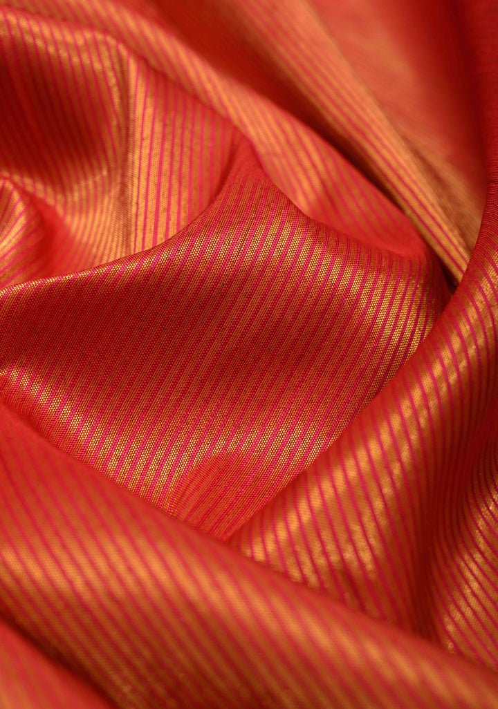 Authentic Pink Yeola Paithani Handloom Silk Saree with Single Muniya Borders and Peacock Motifs on Pallu | SILK MARK CERTIFIED