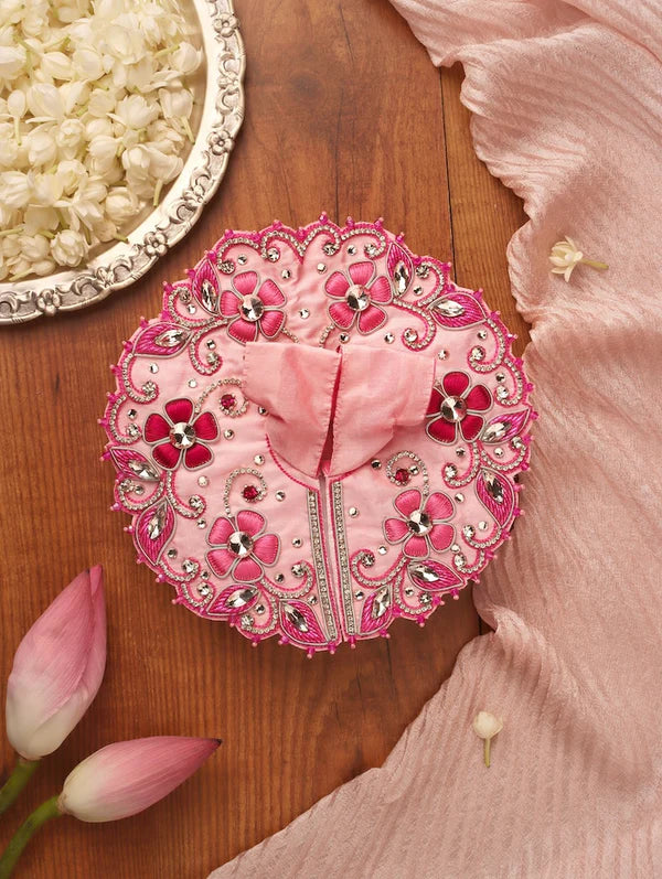 Pushp Mala Pink Laddu Gopal Poshak