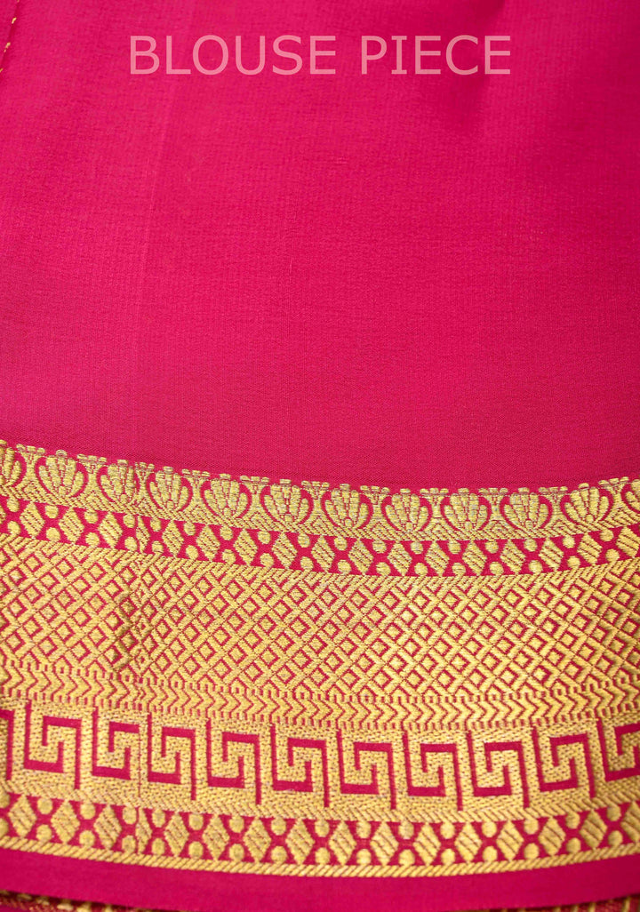 Blue Zari Checks Mysore silk Saree With Zari Border in KSIC Grade Thickness  | SILK MARK CERTIFIED