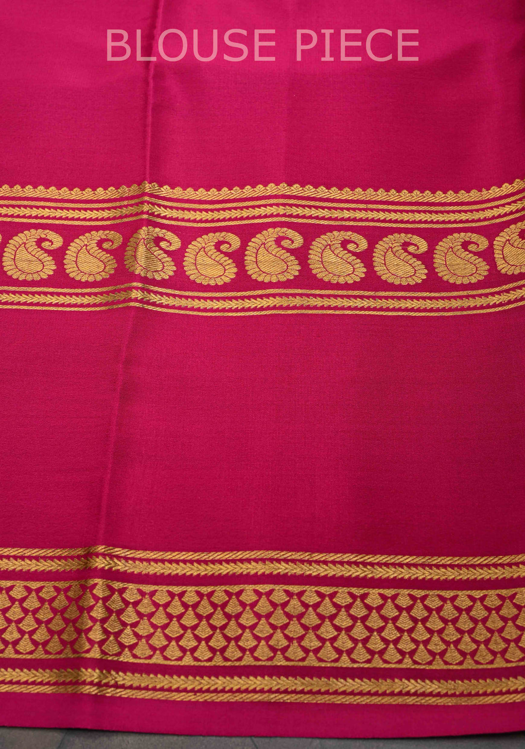 Greenish Cyan and Pink Mysore silk Saree with Contrast Zari Border in KSIC Grade Thickness | SILK MARK CERTIFIED