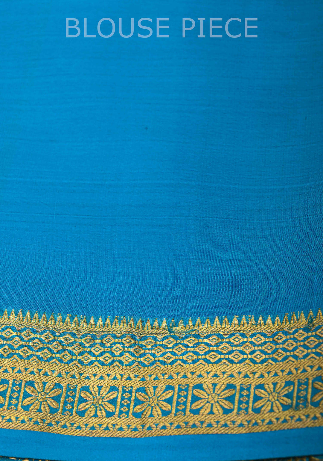 Mubaggam 3-Part Mysore Silk Saree in Purple with Dark indigo and Water Blue With Horizontal Zari stripes and Half Border in KSIC Grade Thickness | SILK MARK CERTIFIED
