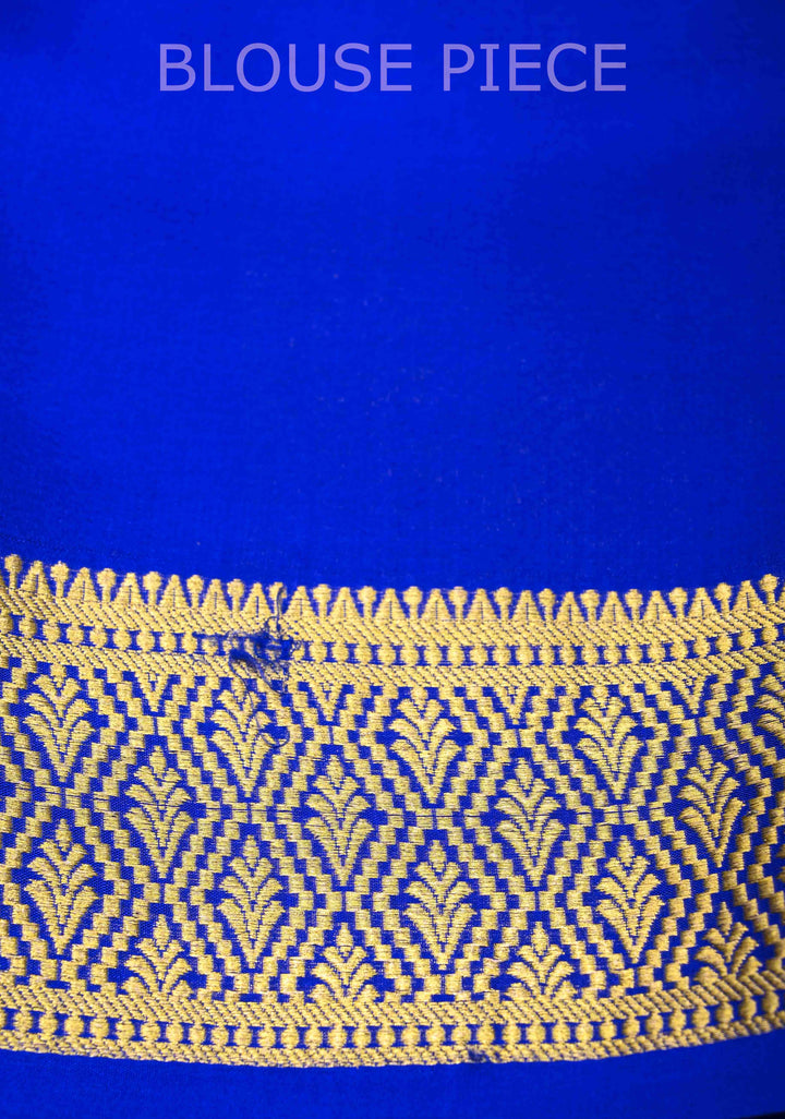 Purple Pure Mysore Silk Saree With Checks And Checked panel zari Border in KSIC Grade Thickness| SILK MARK CERTIFIED