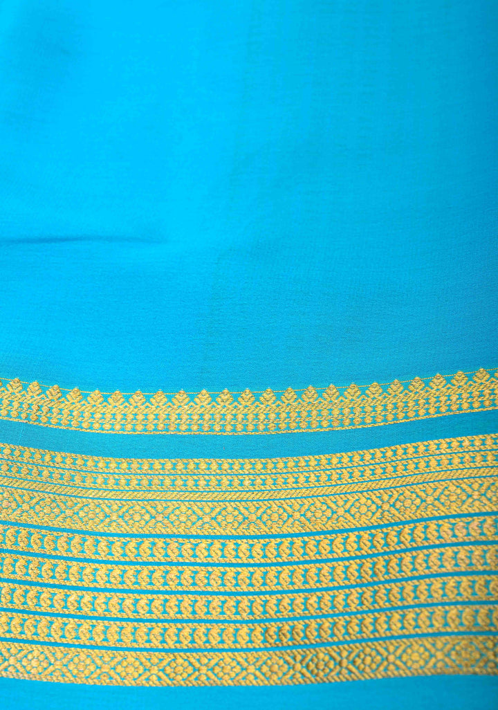 Bubblegum Pink Pure Mysore Silk Saree with Contrast Zari border in KSIC Grade Thickness| SILK MARK CERTIFIED