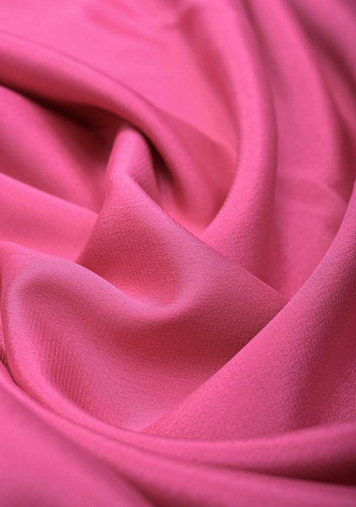 Bubblegum Pink Pure Mysore Silk Saree with Contrast Zari border in KSIC Grade Thickness| SILK MARK CERTIFIED