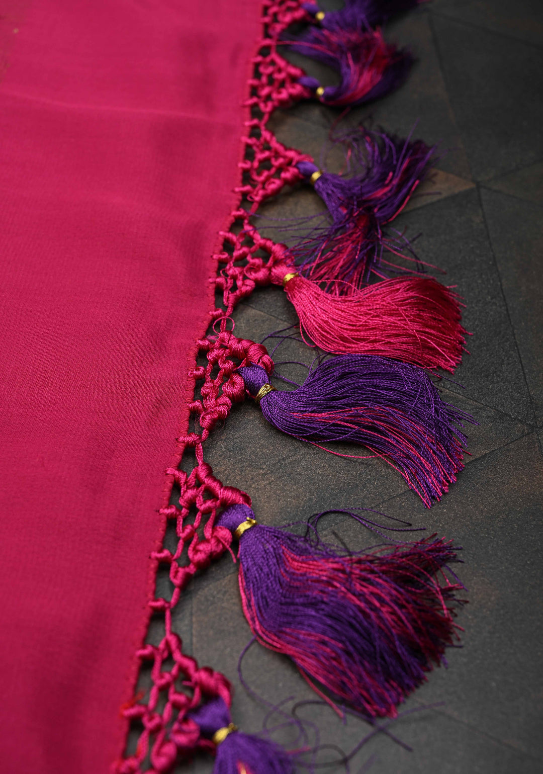 Purple Mysore Silk Saree with Contrast Zari Border | SILK MARK CERTIFIED
