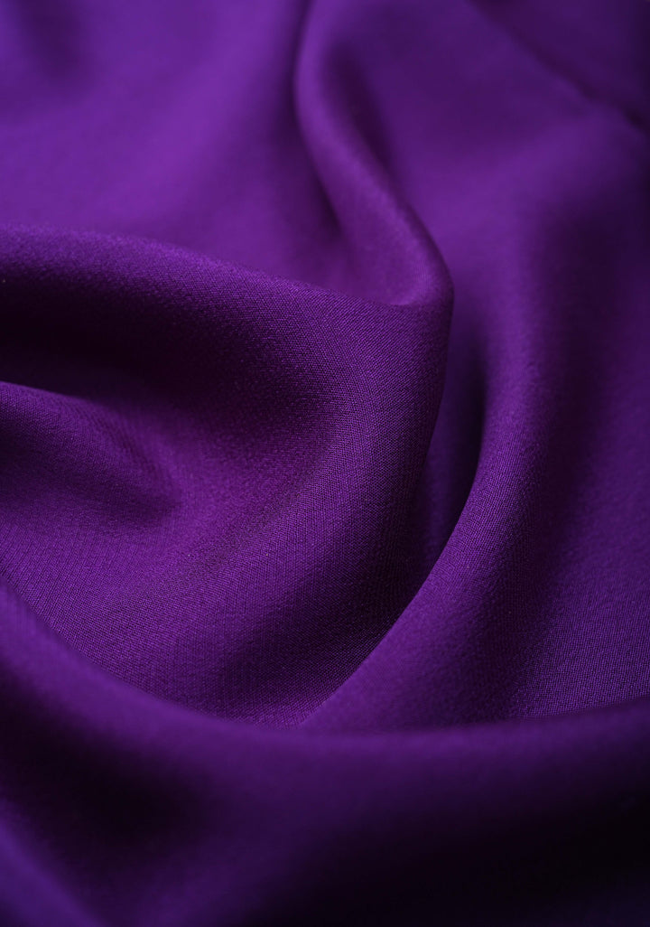 Purple Mysore Silk Saree with Contrast Zari Border | SILK MARK CERTIFIED