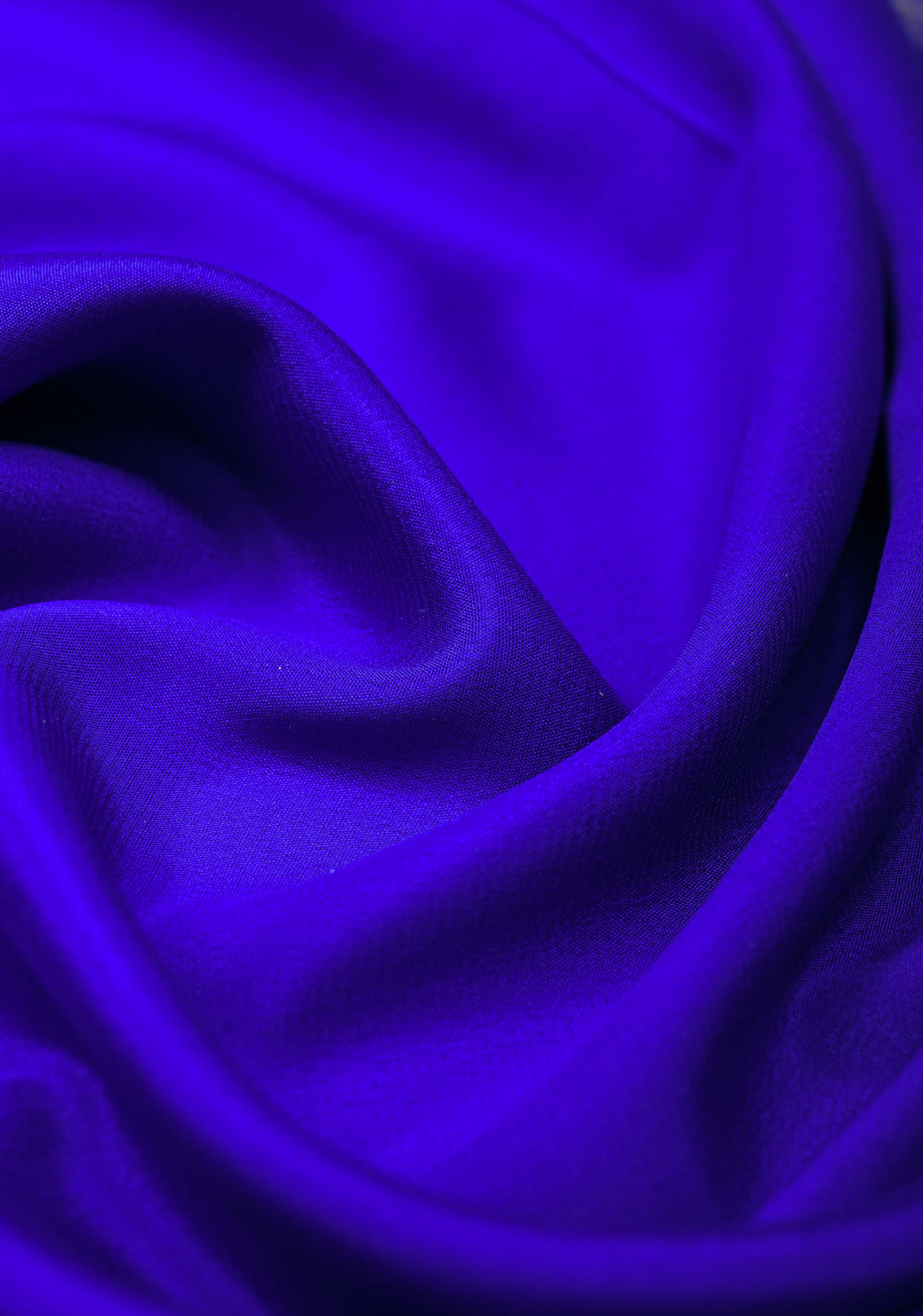 Cobalt Blue Mysore Silk Saree with Contrast Zari Border and Pallu | SILK MARK CERTIFIED