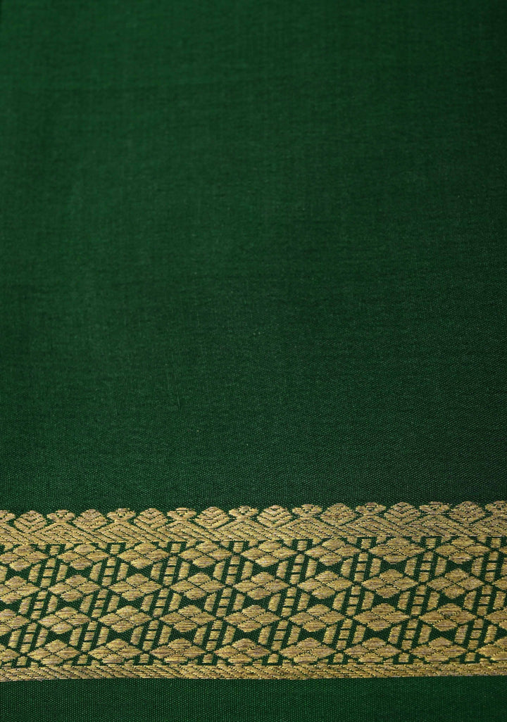 Mustard Yellow Mysore Silk Saree with Zari Checks and Zari Border in KSIC Grade Thickness| SILK MARK CERTIFIED