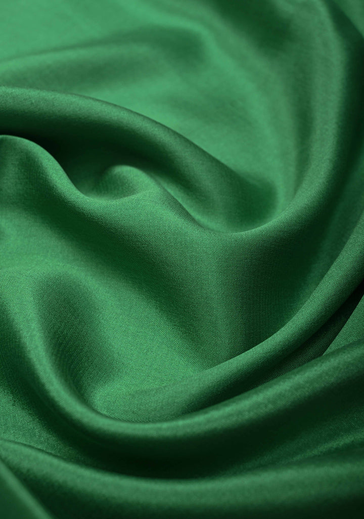 Sea green Mysore Silk Saree with Contrast Zari Border | SILK MARK CERTIFIED