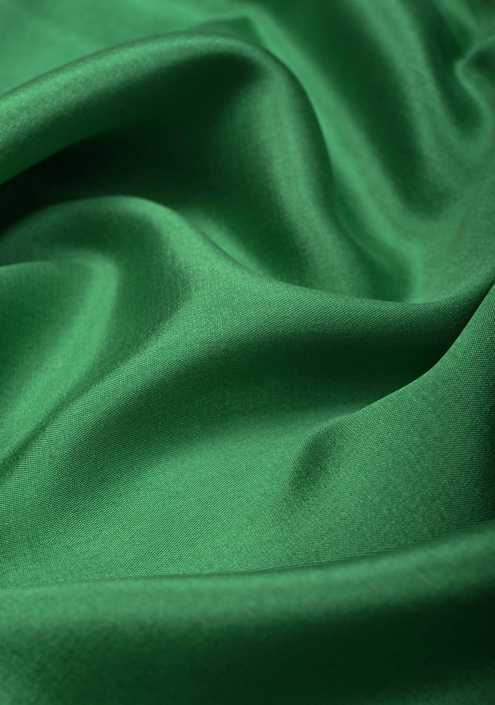 Sea green Mysore Silk Saree with Contrast Zari Border | SILK MARK CERTIFIED