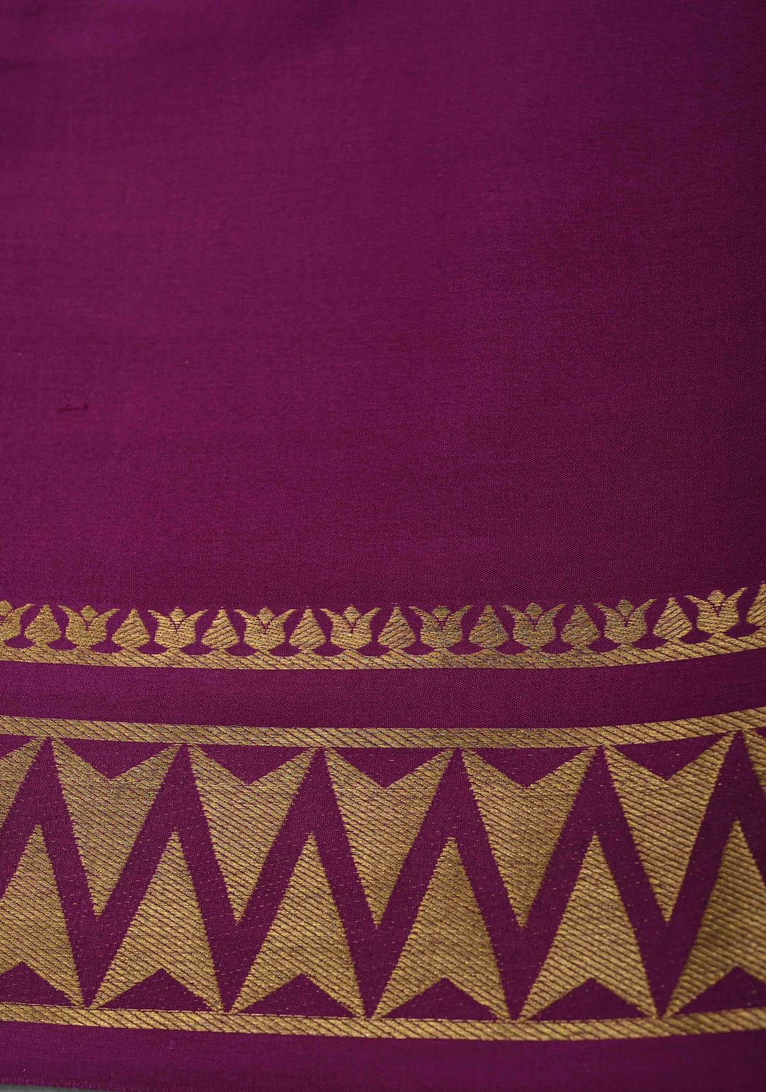 Mint Green Mysore Silk Saree with Contrast Zari Border | SILK MARK CERTIFIED