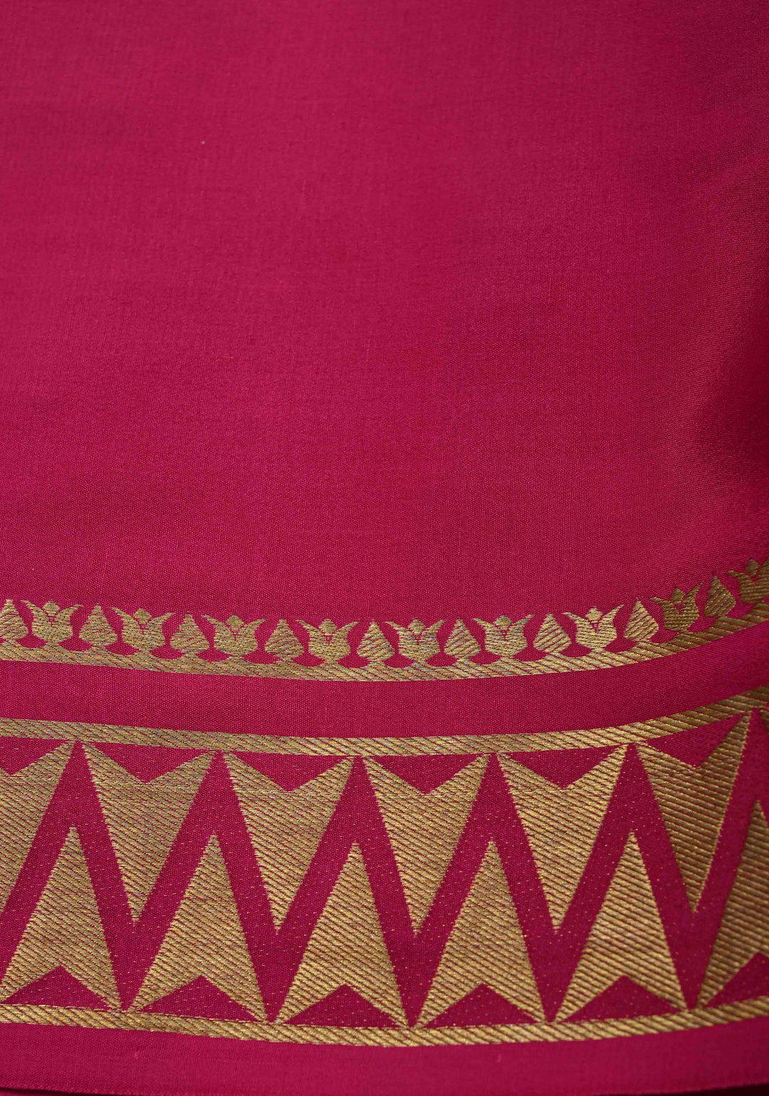 Wine Mysore Silk Saree with Contrast Zari Border | SILK MARK CERTIFIED
