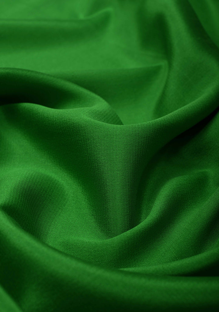 Parrot Green Mysore Silk Saree with Contrast Zari Border| SILK MARK CERTIFIED