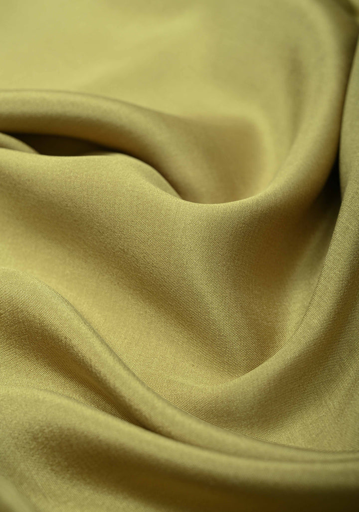 Moss Green Mysore Silk Saree with Contrast Zari Border | SILK MARK CERTIFIED