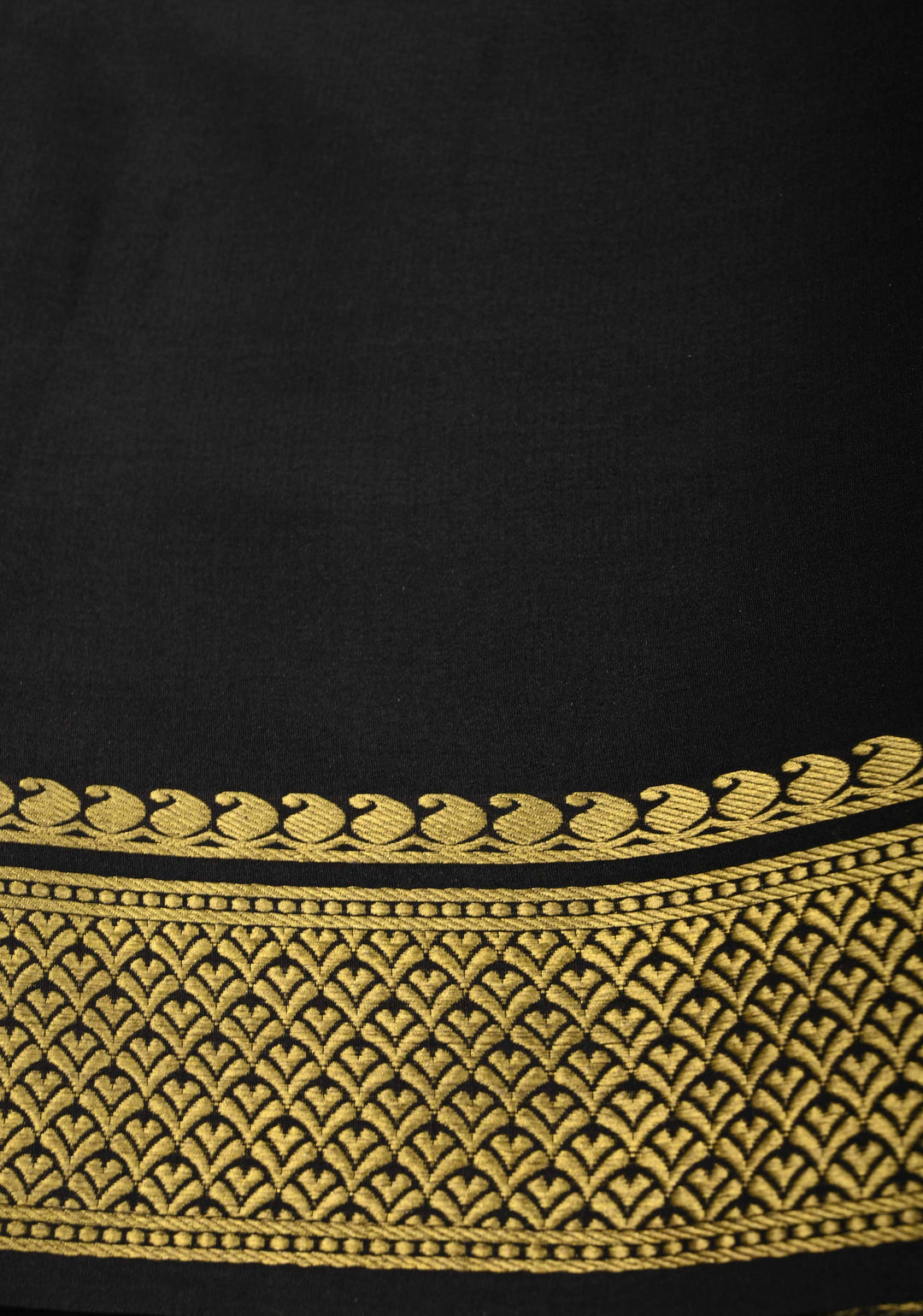 Gray Mysore Silk Saree with Horizontal Zari Stripes and Panel Border in KSIC Grade Thickness | SILK MARK CERTIFIED