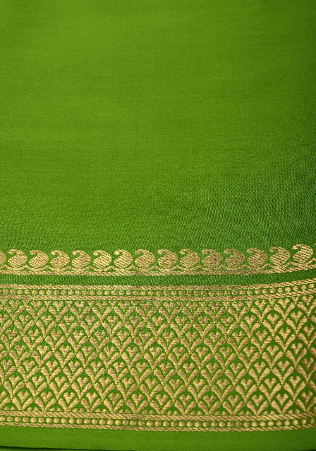 Muted Pink Mysore Silk Saree with Horizontal Zari stripes and Panel Border in KSIC Grade Thickness | SILK MARK CERTIFIED