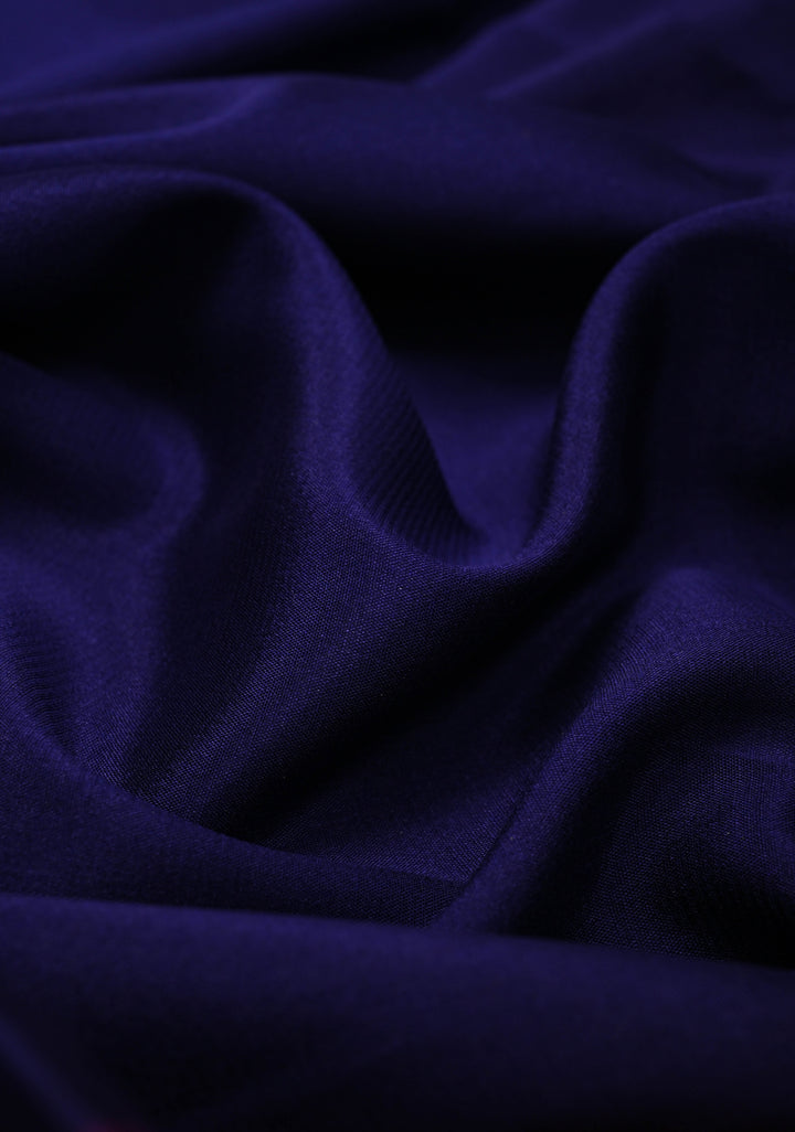 Navy Blue Mysore Silk Saree with Pink Panel and Zari Border in KSIC Grade Thickness | SILK MARK CERTIFIED