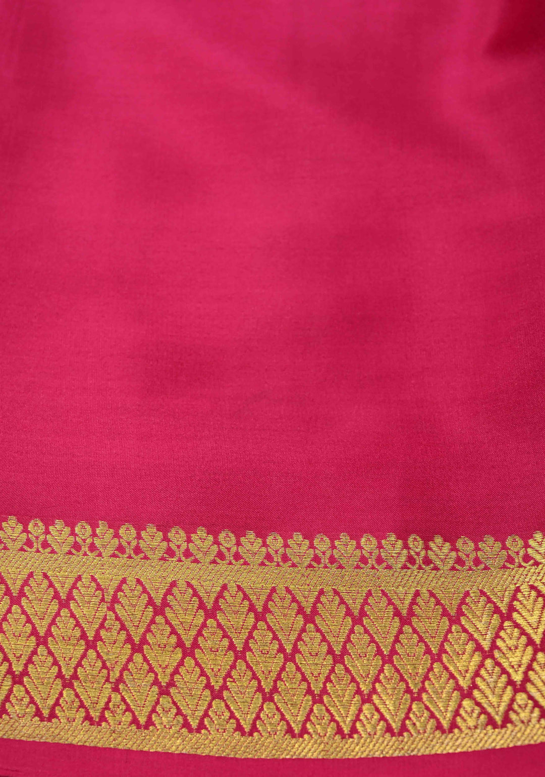 Navy Blue Mysore Silk Saree with Horizontal Zari Stripes and Zari Border in KSIC Grade Thickness | SILK MARK CERTIFIED