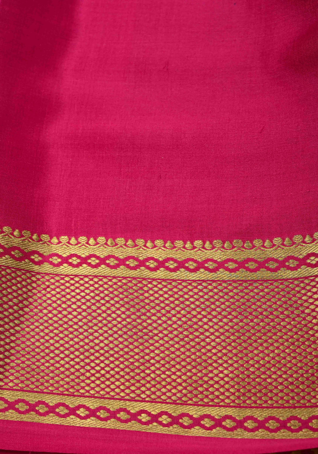 Prussian Blue Mysore silk Saree With Ornate Zari Stripes Contrast Border in KSIC Grade Thickness | SILK MARK CERTIFIED