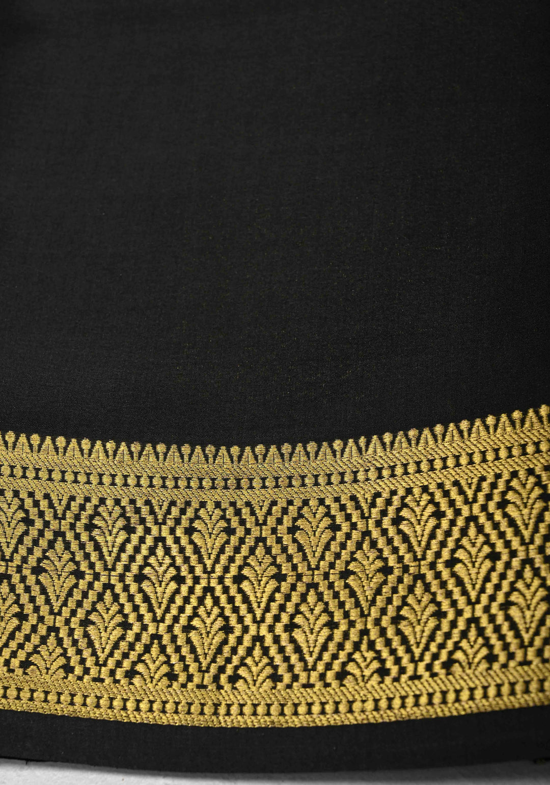 Avocado green Zari Checks on Pure Mysore Silk saree with Zari Motifs And Podi Kattam Border in KSIC Grade Thickness | SILK MARK CERTIFIED