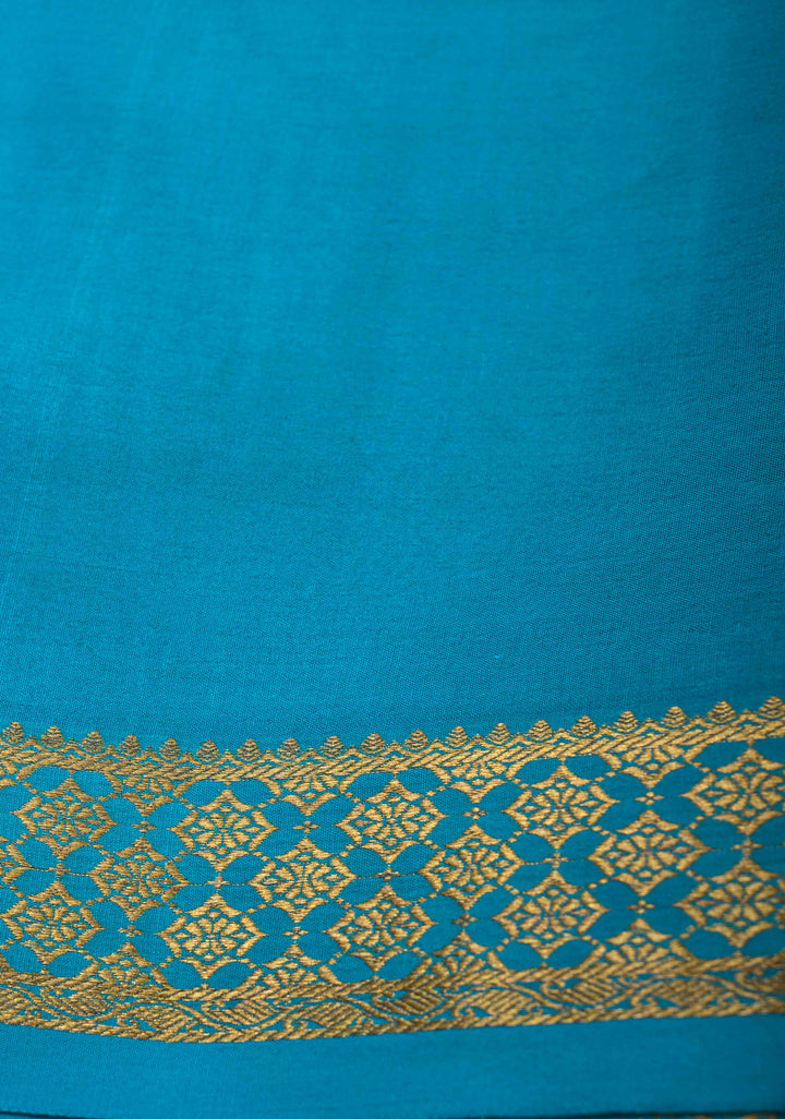 Plum Mysore Silk Saree with Vertical Zari Stripes and Contrast Border in KSIC Grade Thickness | SILK MARK CERTIFIED