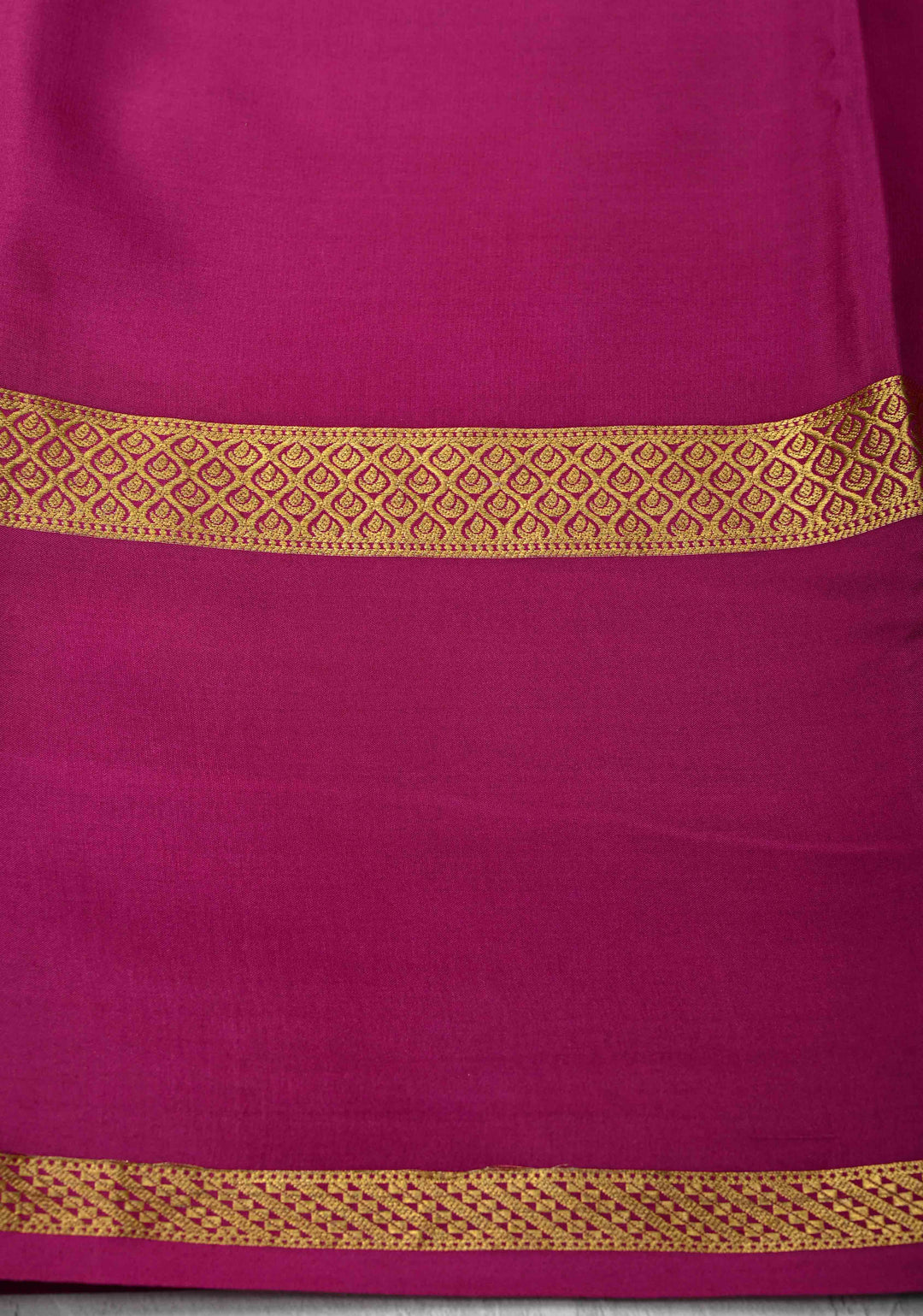 Cyan Mysore Silk Saree with Podi-Kattam Zari Checks and Rettaipet Contrast Border in KSIC Grade Thickness | SILK MARK CERTIFIED