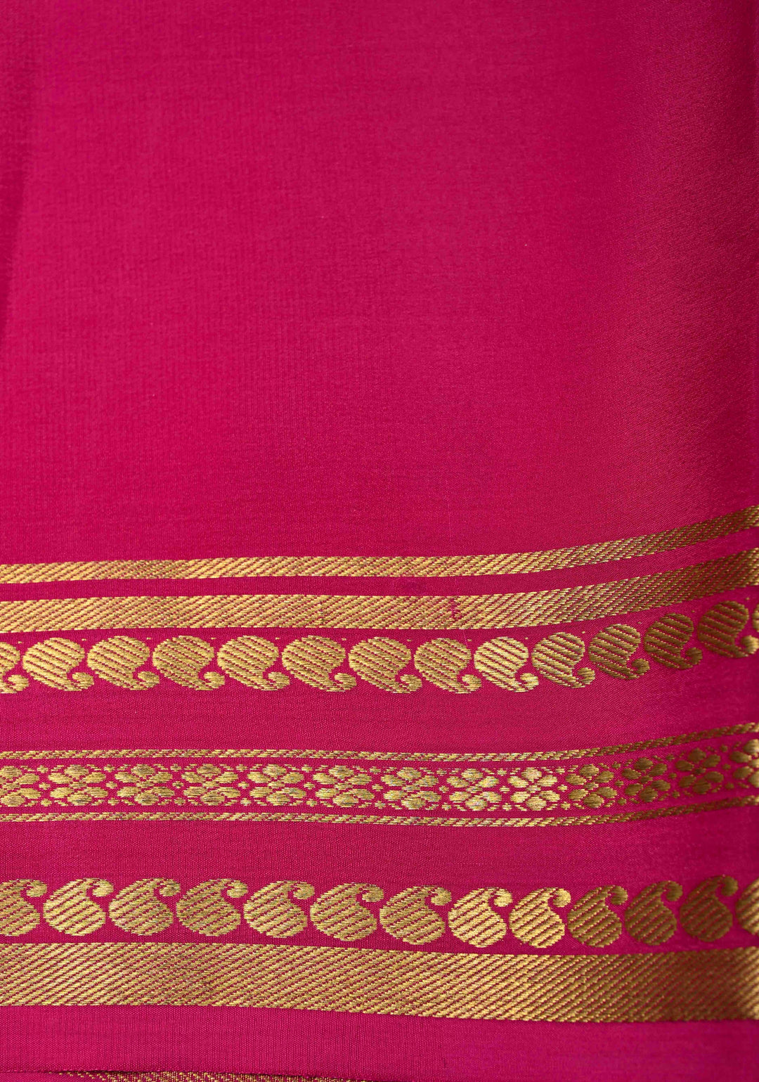 Purple Pure Mysore Silk Saree with Zari borders in Ksic Grade thickness | SILK MARK CERTIFIED