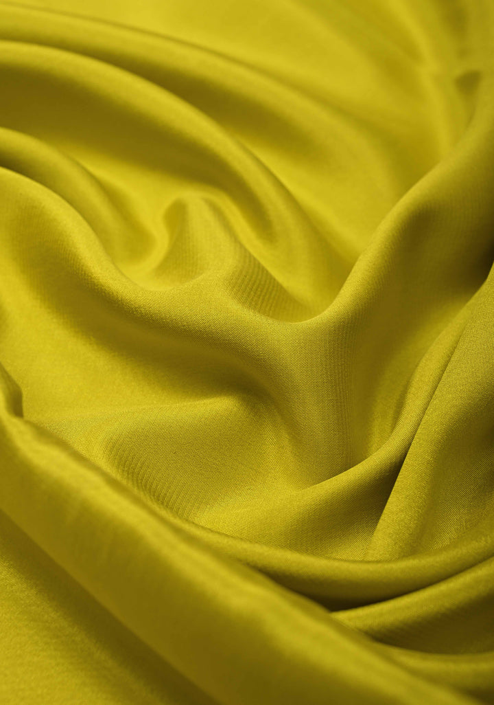 Lemon Yellow Mysore Silk Saree with Zari borders in Ksic Grade thickness | SILK MARK CERTIFIED