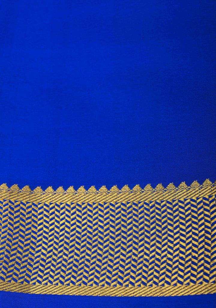 Green Mysore Silk Saree with Zari borders in Ksic Grade thickness | SILK MARK CERTIFIED