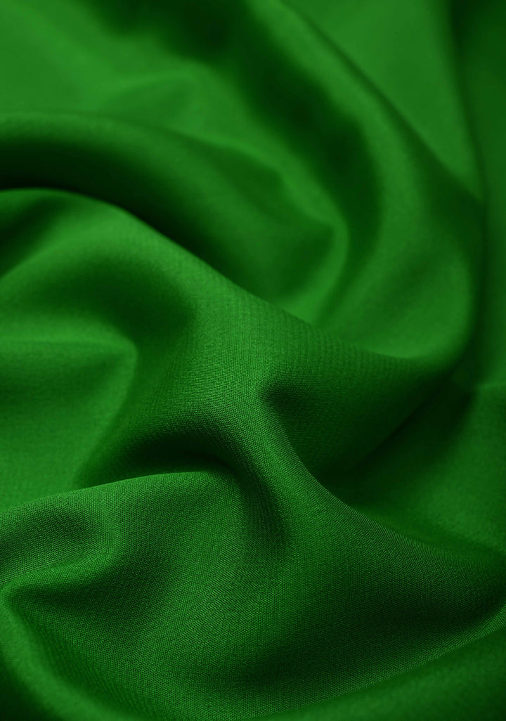 Green Mysore Silk Saree with Zari borders in Ksic Grade thickness | SILK MARK CERTIFIED
