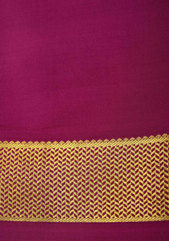 Lemon Yellow Mysore Silk Saree with Zari borders in Ksic Grade thickness | SILK MARK CERTIFIED