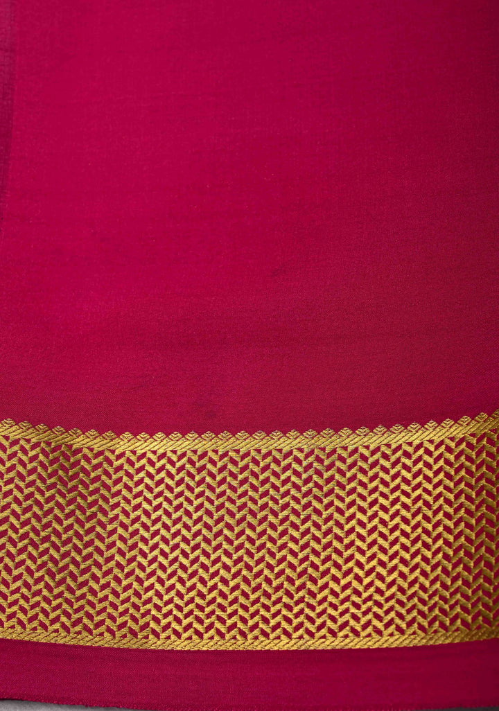 Royal Blue Mysore Silk Saree with Zari borders in Ksic Grade thickness | SILK MARK CERTIFIED