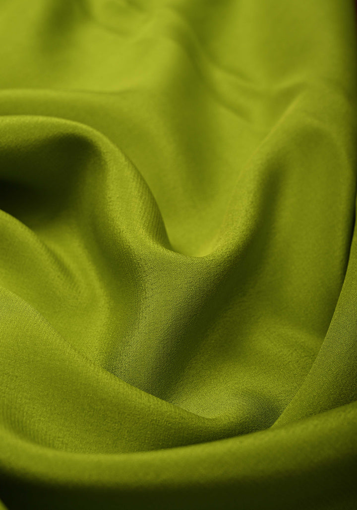 Sap Green Mysore Silk Saree with Zari borders in Ksic Grade thickness | SILK MARK CERTIFIED