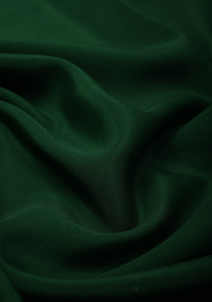 Dark Green Mysore Silk Saree with Zari borders in Ksic Grade thickness | SILK MARK CERTIFIED