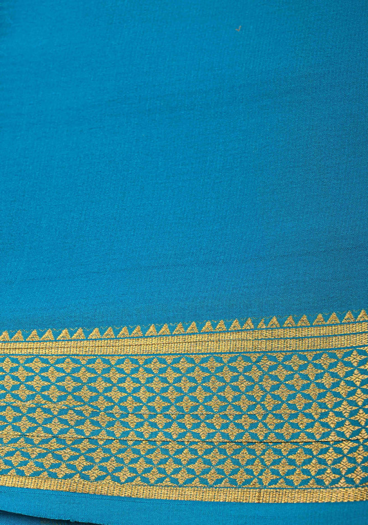 Plum Mysore Silk Saree with Contrast Zari Borders in KSIC Grade Thickness | SILK MARK CERTIFIED
