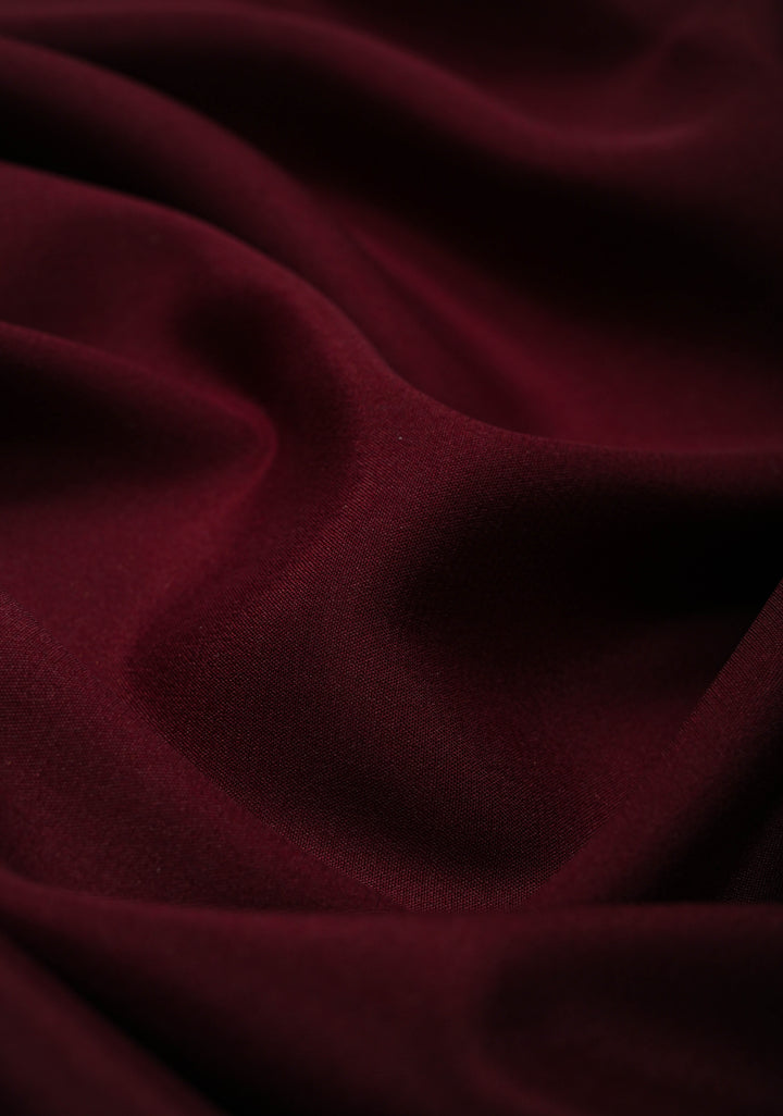 Deep Burgandy Mysore Silk Saree with Gandaberunda Motifs Borders in KSIC Grade Thickness | SILK MARK CERTIFIED
