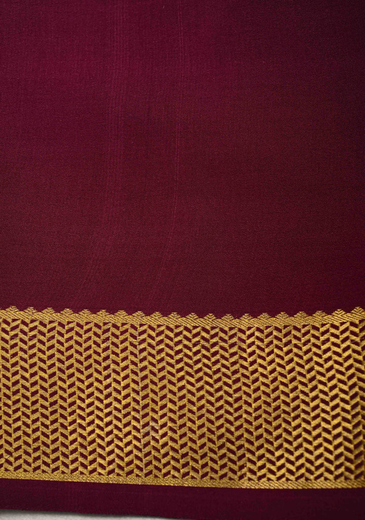 RoseMilk Mysore Silk Saree with Contrast Zari Borders in KSIC Grade Thickness | SILK MARK CERTIFIED