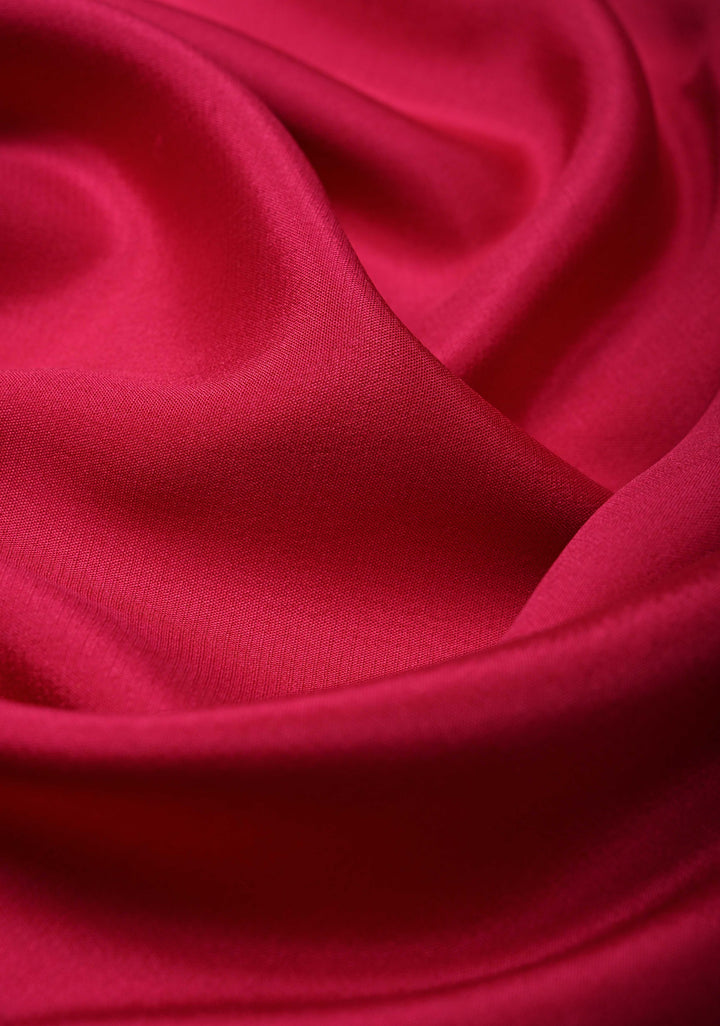 Fuchsia Mysore Silk Saree with Contrast Zari Borders in KSIC Grade Thickness | SILK MARK CERTIFIED