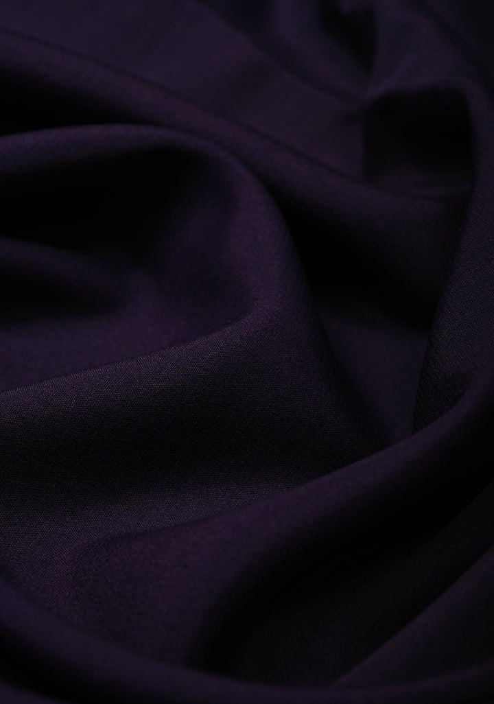 Ink Purple Mysore Silk Saree with Contrast Zari Panel Borders in KSIC Grade Thickness | SILK MARK CERTIFIED