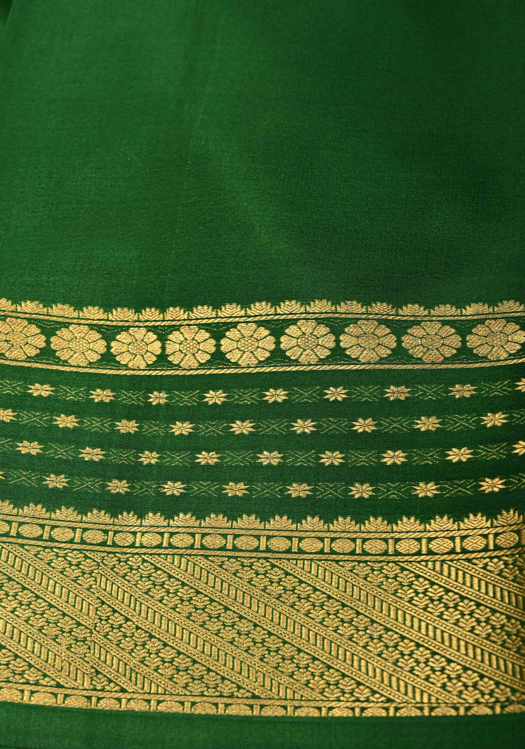 Coffee Brown  Mysore Silk Saree with Contrast Zari Borders in KSIC Grade Thickness | SILK MARK CERTIFIED